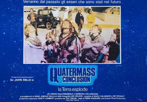 Lobby Card 3 for the film Quatermass Conclusion - La Terra esplode (1978), painted by Pierpaolo Scalera (visual)