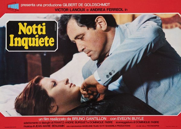 Fotobusta 7 per il film Notti inquiete (1977), dipinto da Pierpaolo Scalera (visual)