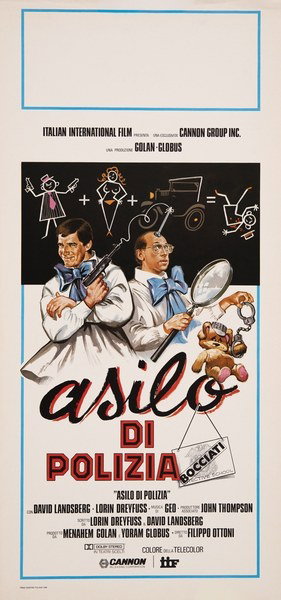 Locandina 2 for the film Detective School Dropouts (1986), painted by Sandro Simeoni (Symeoni)