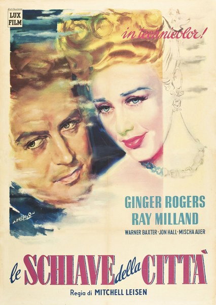 Manifesto 2 per il film Le schiave della città (1944), dipinto da Angelo Cesselon