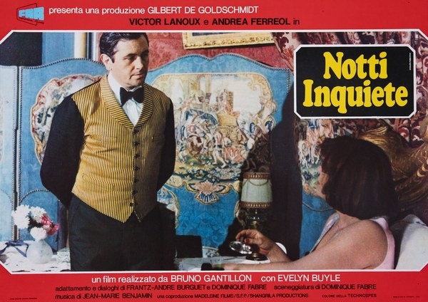 Fotobusta 5 per il film Notti inquiete (1977), dipinto da Pierpaolo Scalera (visual)