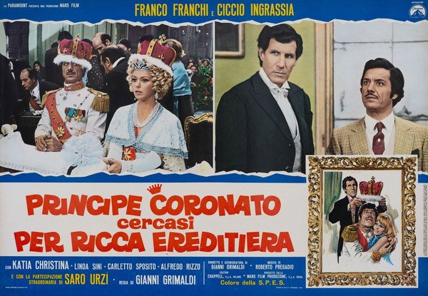 Fotobusta 7 per il film Principe coronato cercasi per ricca ereditiera (1970), dipinto da Renato Casaro (Renè)