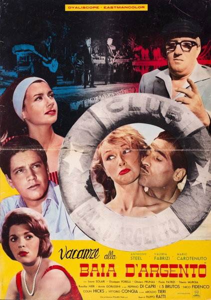 Lobby Card 7 for the film Holidays at Silver Bay (1961), painted by Renato Ferrini