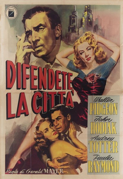 Manifesto 2 per il film Difendete la città (1952)