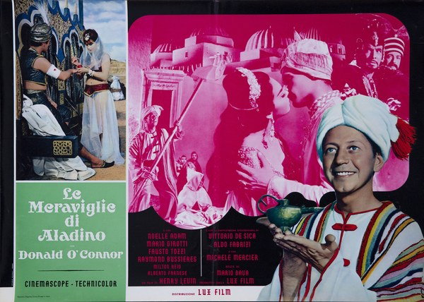 Lobby Card 7 for the film The Wonders of Aladdin (1961), painted by Studio Favalli