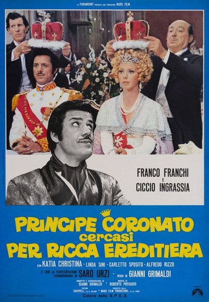 Fotobusta 4 per il film Principe coronato cercasi per ricca ereditiera (1970), dipinto da Renato Casaro (Renè)