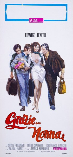 Locandina 2 per il film Grazie... nonna - Bisbetica indomata (1975), dipinto da Averardo Ciriello
