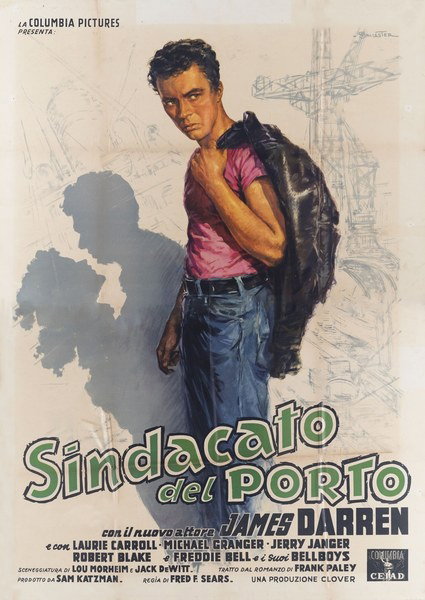 Manifesto 2 per il film Sindacato del porto (1956), dipinto da Anselmo Ballester