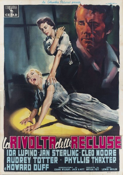 Manifesto 2 per il film La rivolta delle recluse (1955), dipinto da Giorgio Olivetti