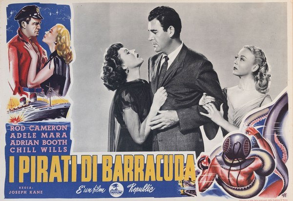 Fotobusta 3 per il film I pirati di Barracuda (1951)