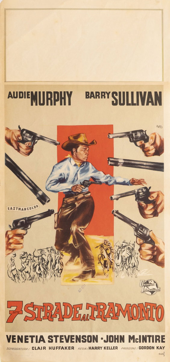 Locandina 2 per il film Sette strade al tramonto (1960), dipinto da Agatino Avelli
