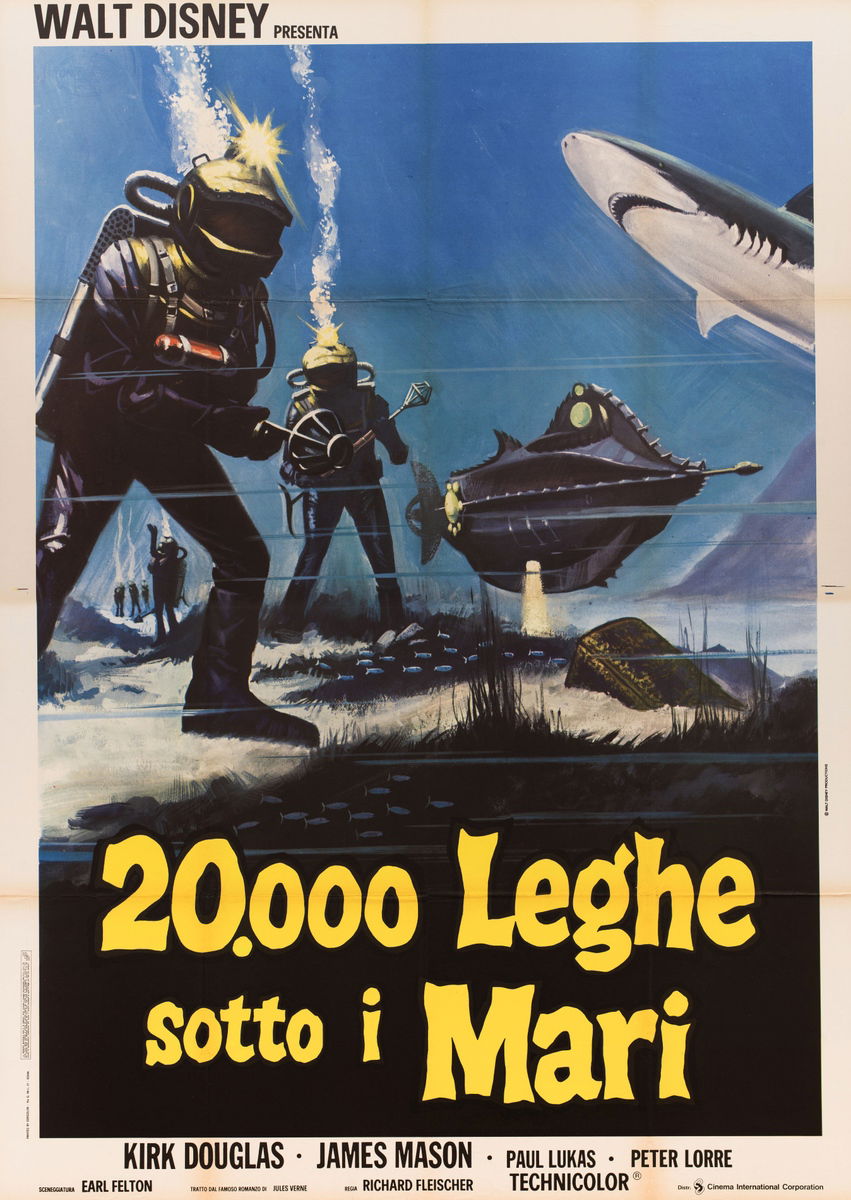 20.000 leghe sotto i mari - Manifesto 1