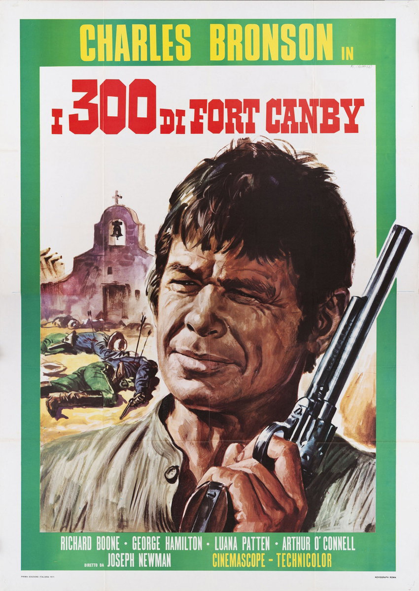 Manifesto 2 per il film I trecento di Fort Canby (1961), dipinto da Renato Casaro (Renè)