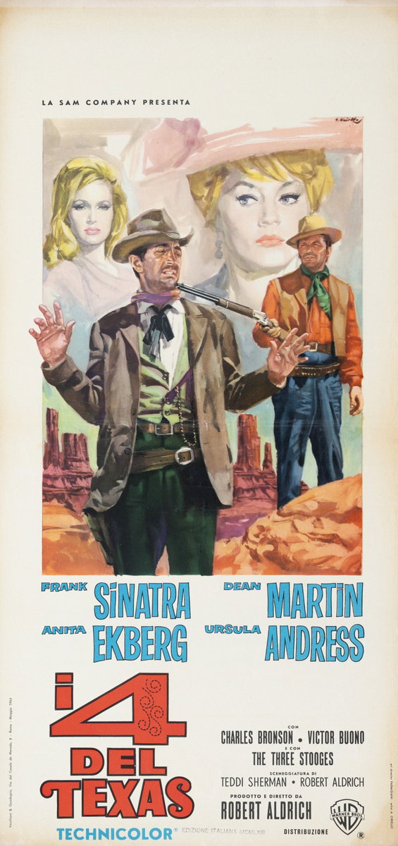 Locandina 3 per il film I 4 del Texas (1963), dipinto da Averardo Ciriello