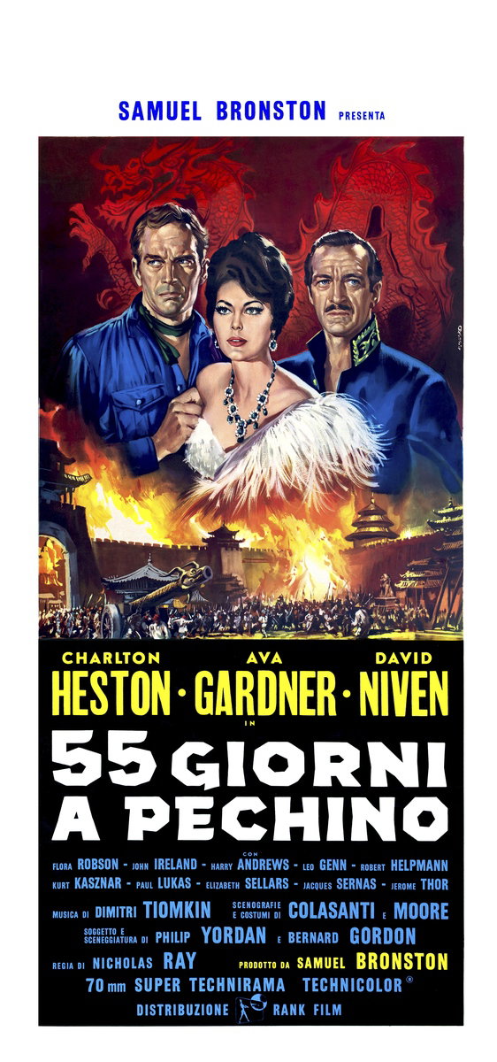 Locandina 2 for the film 55 Days at Peking (1963), painted by Renato Casaro (Renè)