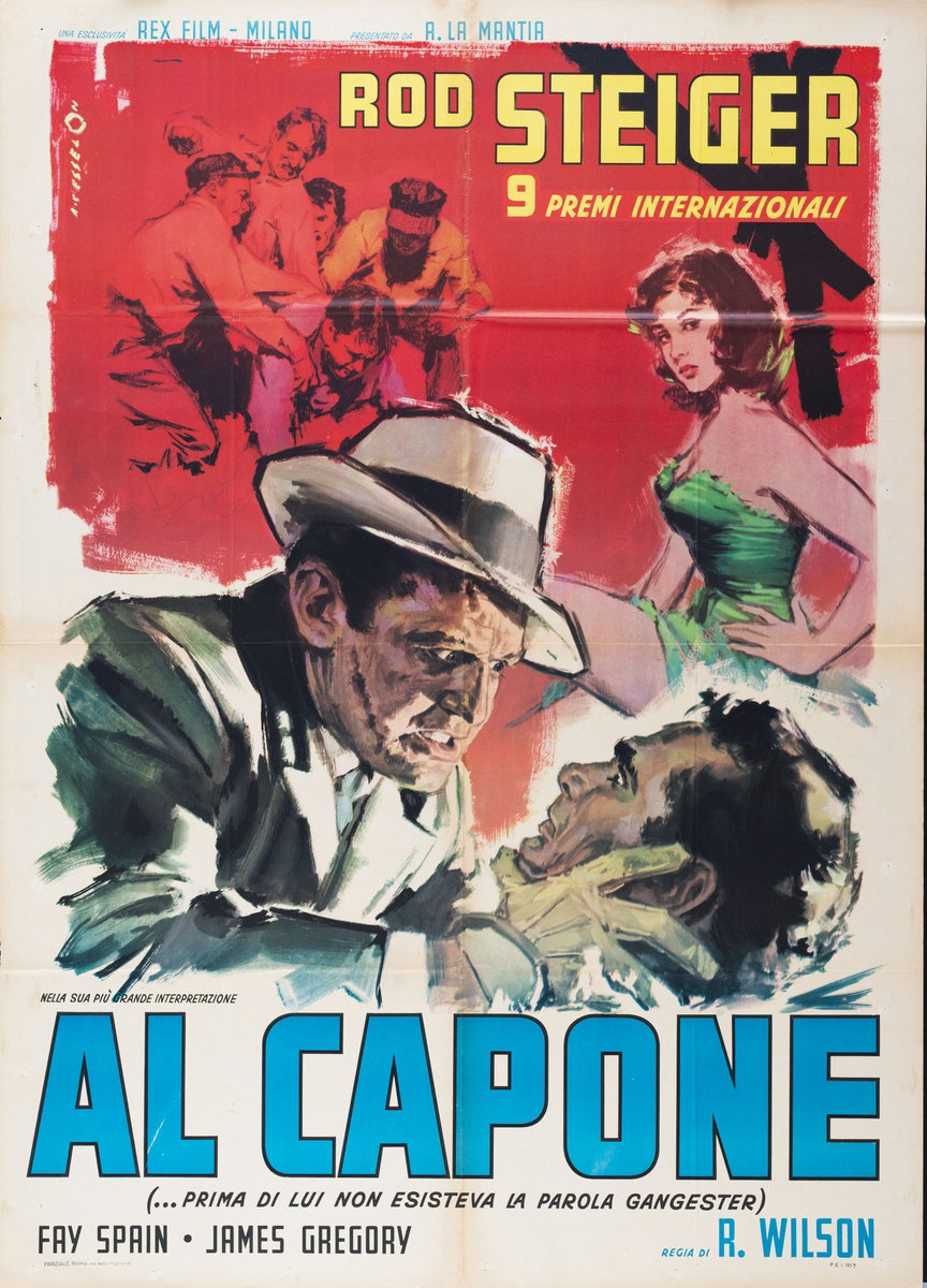 Manifesto 3 per il film Al Capone (1959), dipinto da Angelo Cesselon
