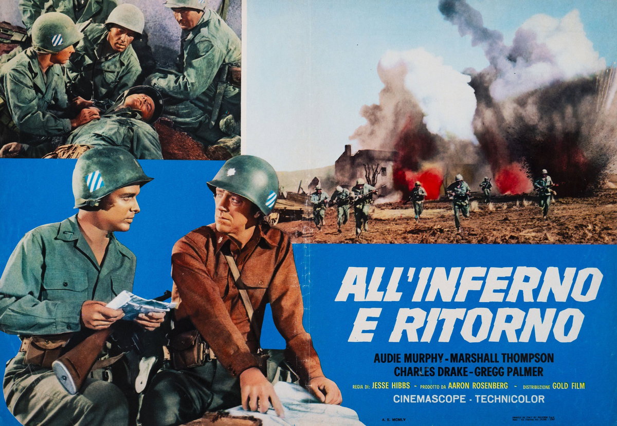 Fotobusta 2 per il film All'inferno e ritorno (1955)
