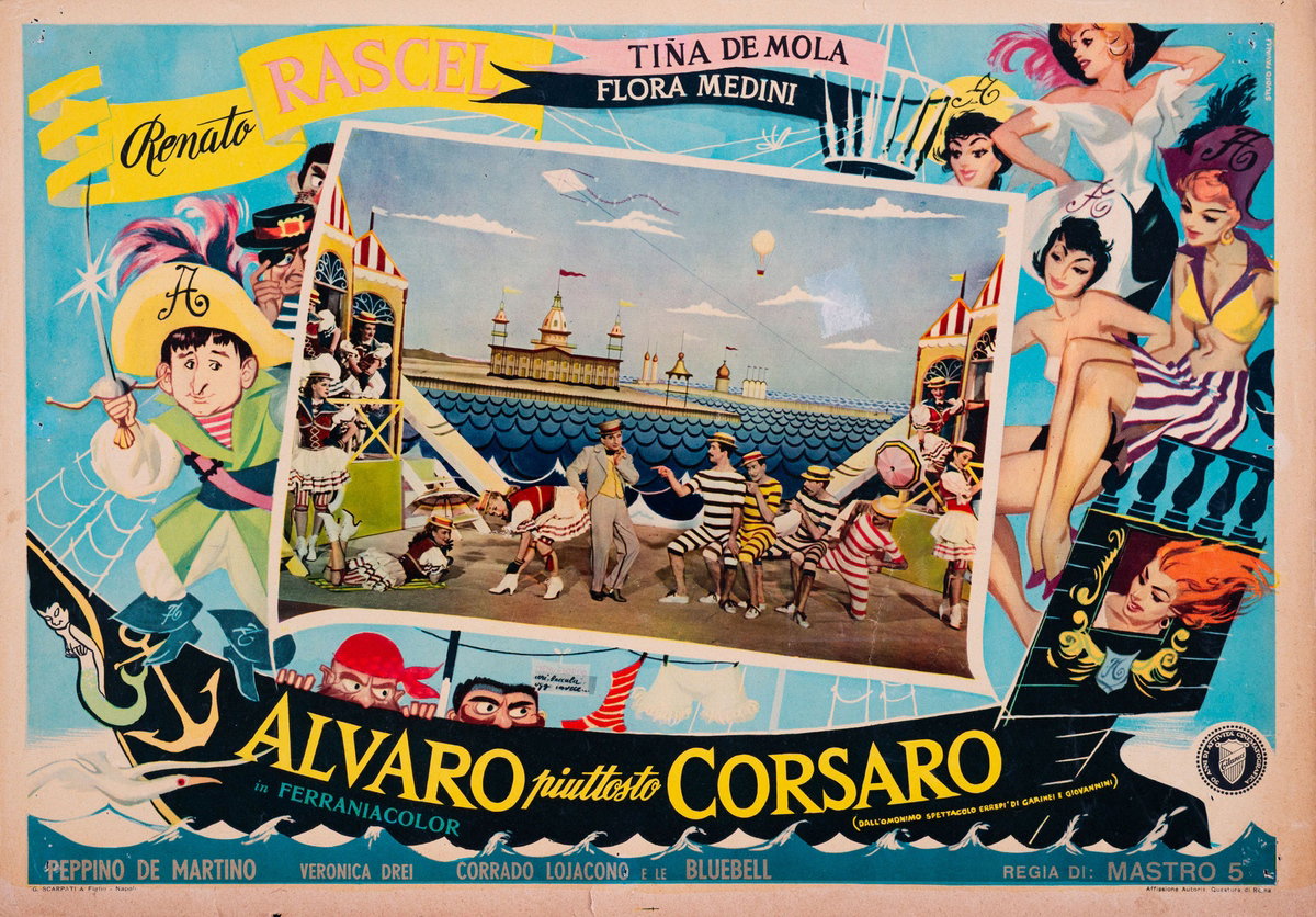 Fotobusta 2 per il film Alvaro piuttosto corsaro (1954), dipinto da Studio Favalli