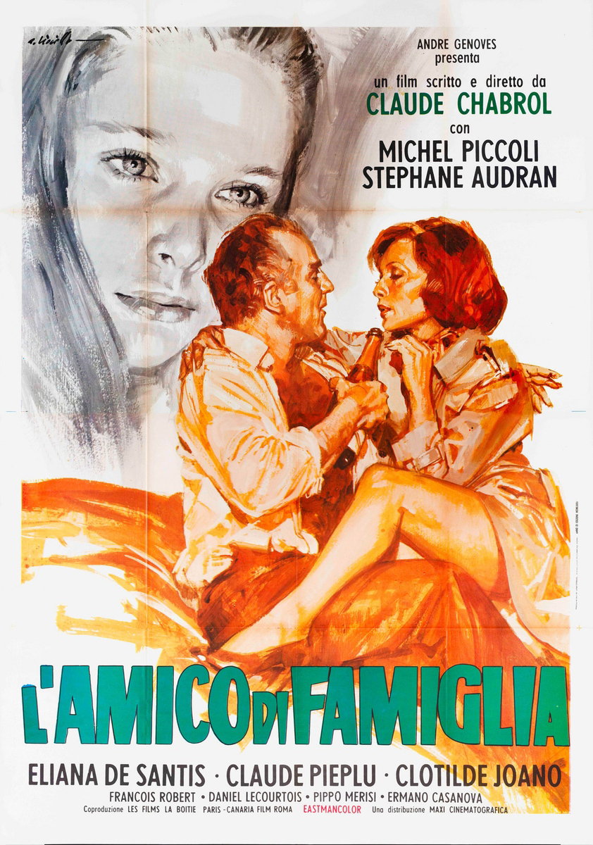 Manifesto 2 per il film L'amico di famiglia (1973), dipinto da Averardo Ciriello
