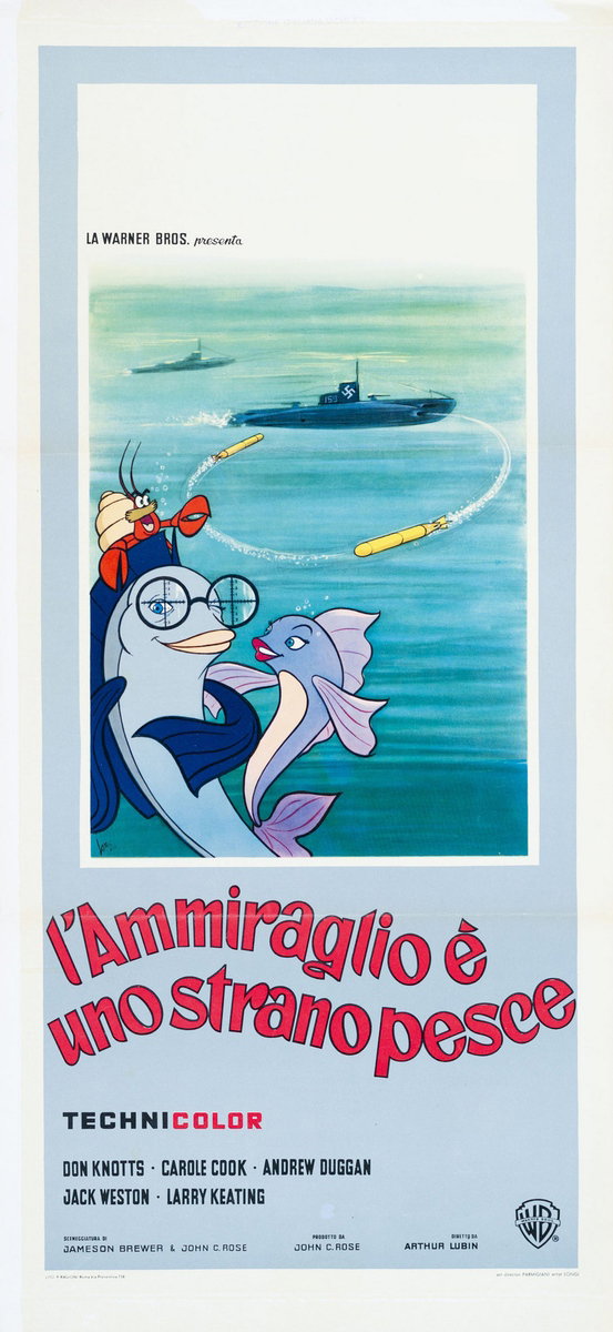 Locandina 3 per il film L'ammiraglio è uno strano pesce (1964), dipinto da Carlantonio Longi