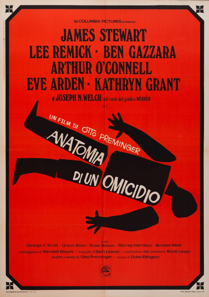 Anatomia di un omicidio - Manifesto 2