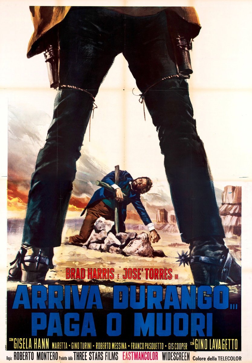 Manifesto 2 per il film Arriva Durango, paga o muori (1971)