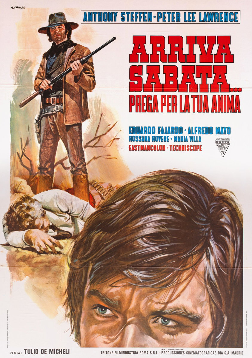Manifesto 2 per il film Arriva Sabata!... (1970), dipinto da Renato Casaro (Renè)