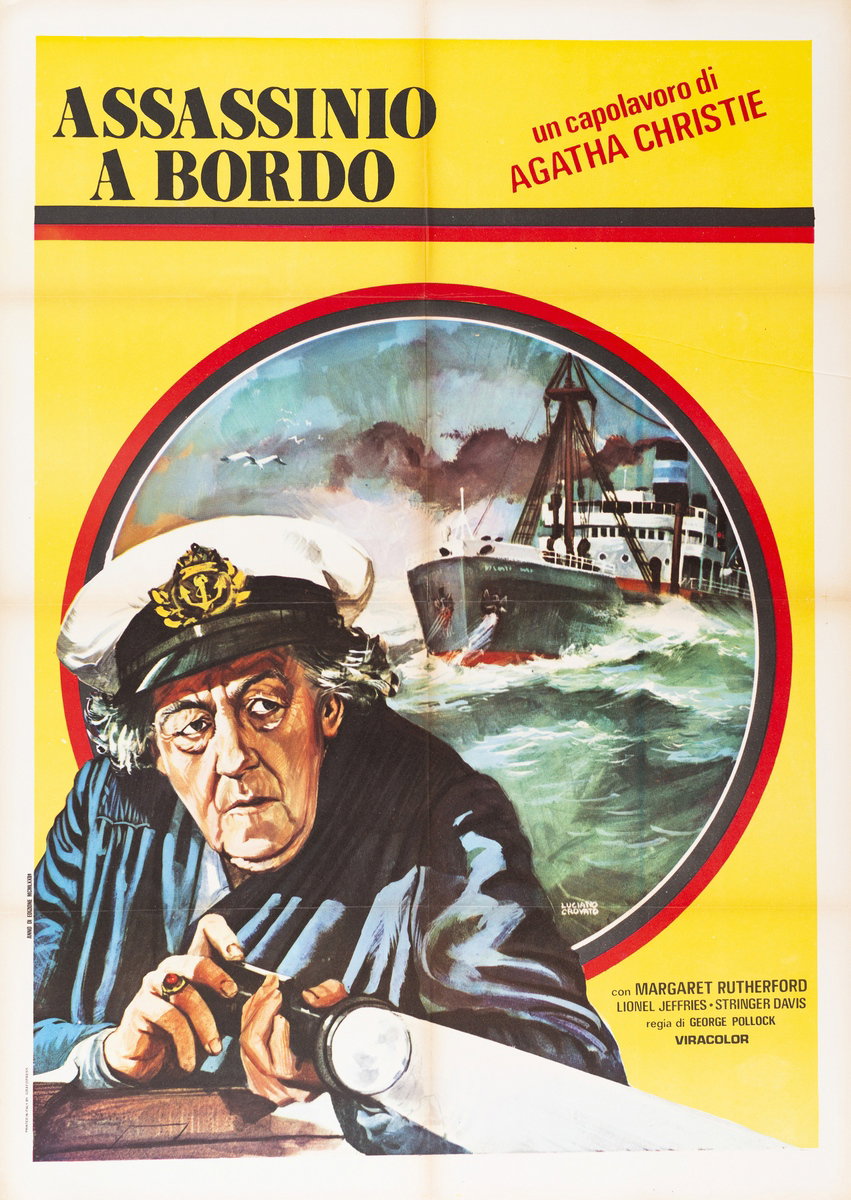 Poster 2 for the film Murder Ahoy (1964), painted by Luciano Crovato