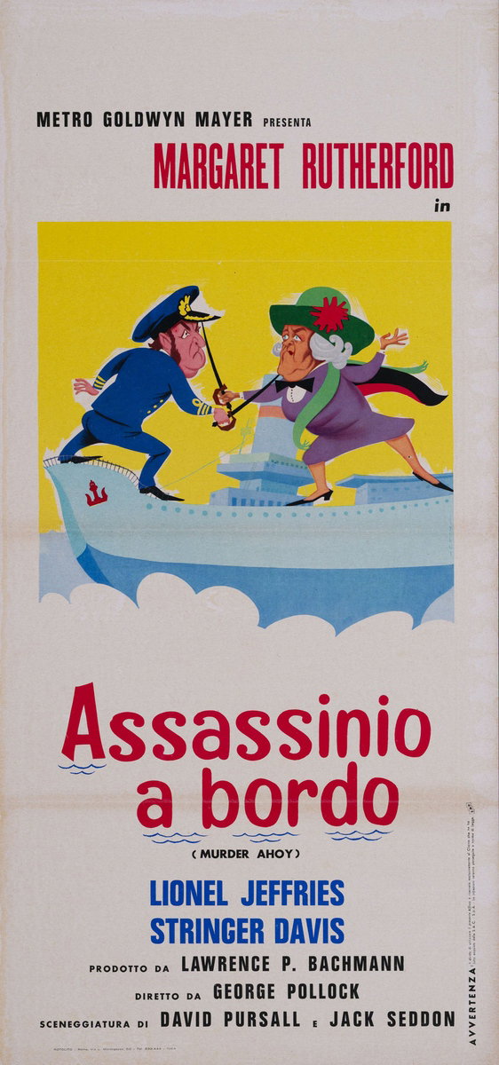 Locandina 2 per il film Assassinio a bordo (1964), dipinto da Timperi (C. Tim)