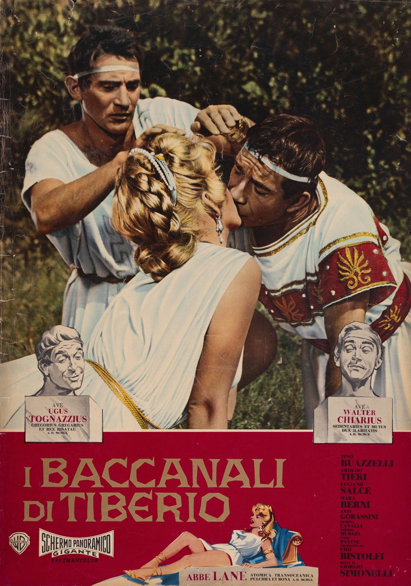 Fotobusta 3 per il film I baccanali di Tiberio (1960)