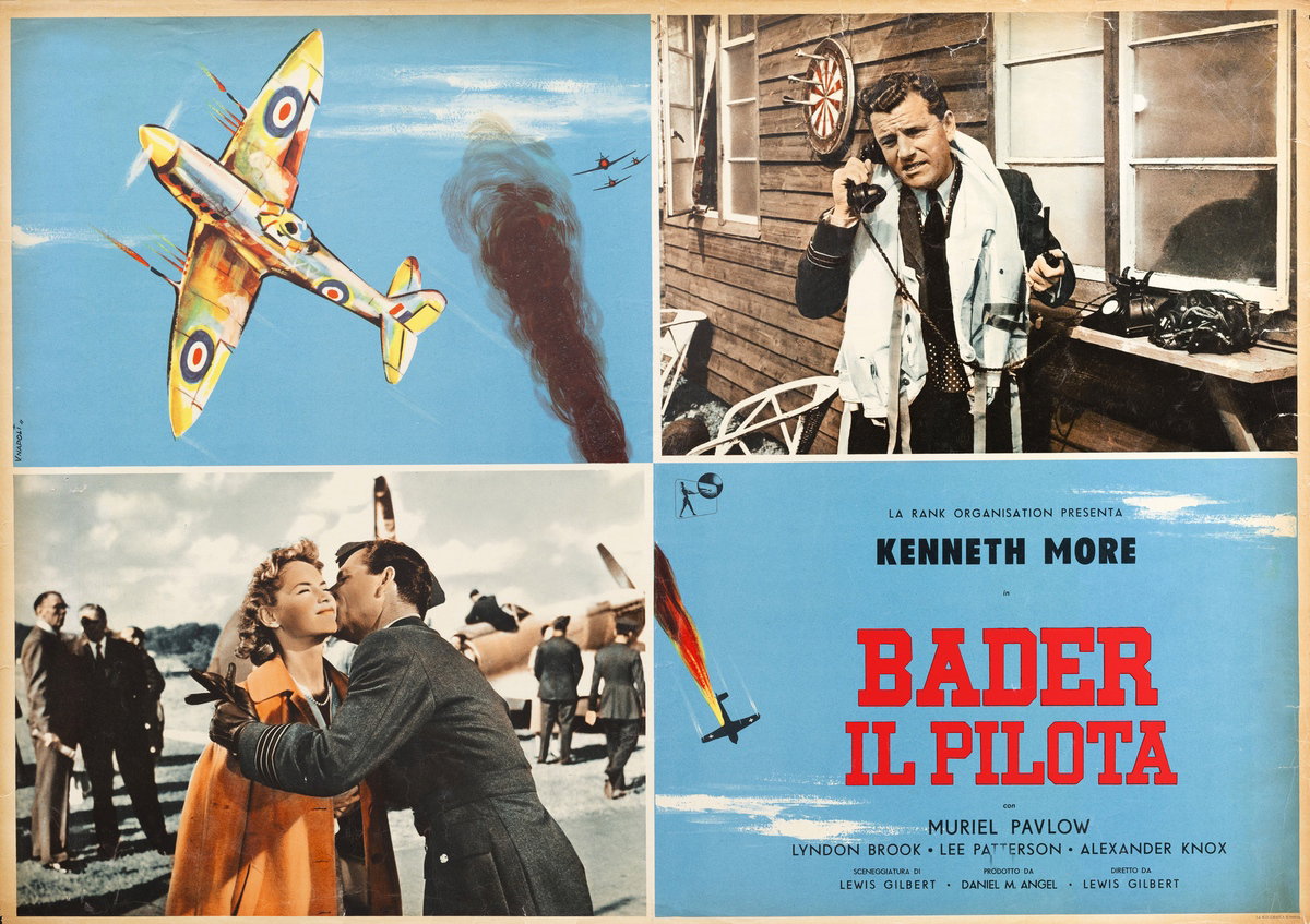 Lobby Card 3 for the film Reach for the Sky (1956), painted by V. Napoli