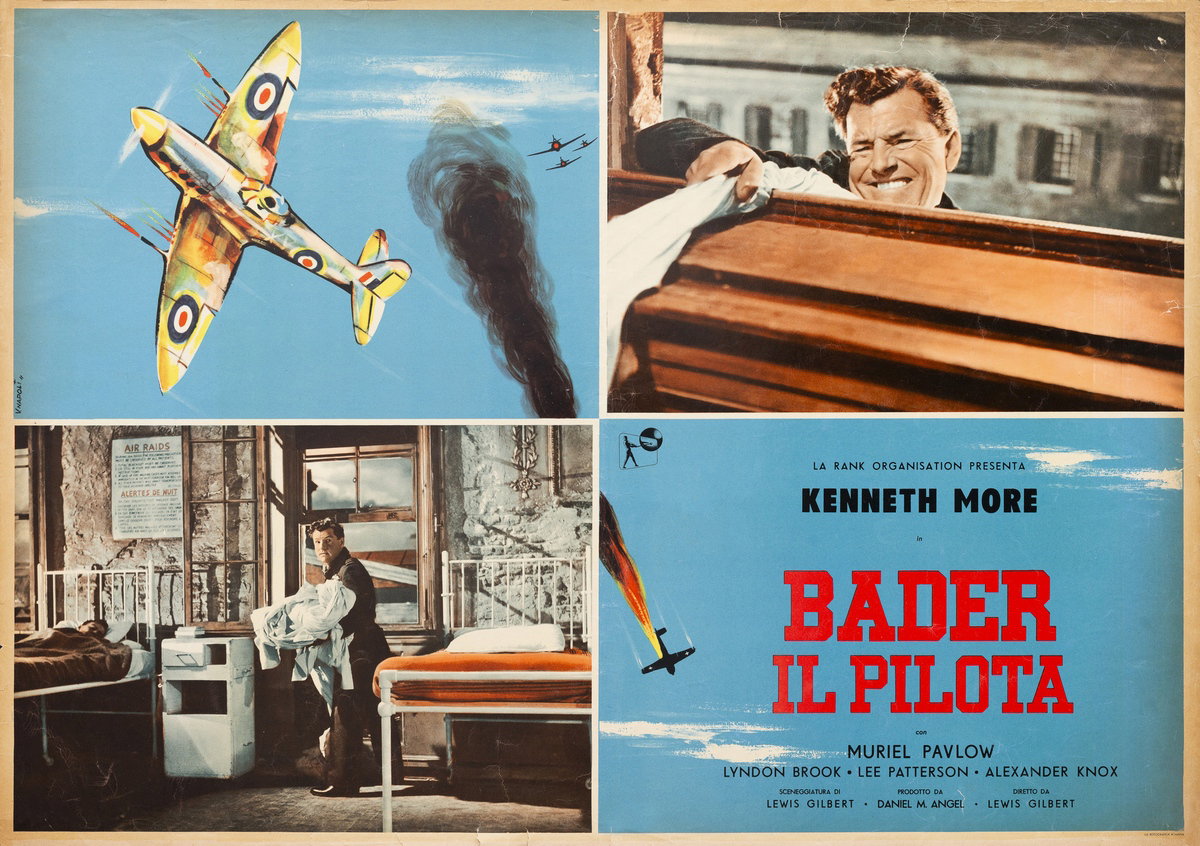 Lobby Card 4 for the film Reach for the Sky (1956), painted by V. Napoli