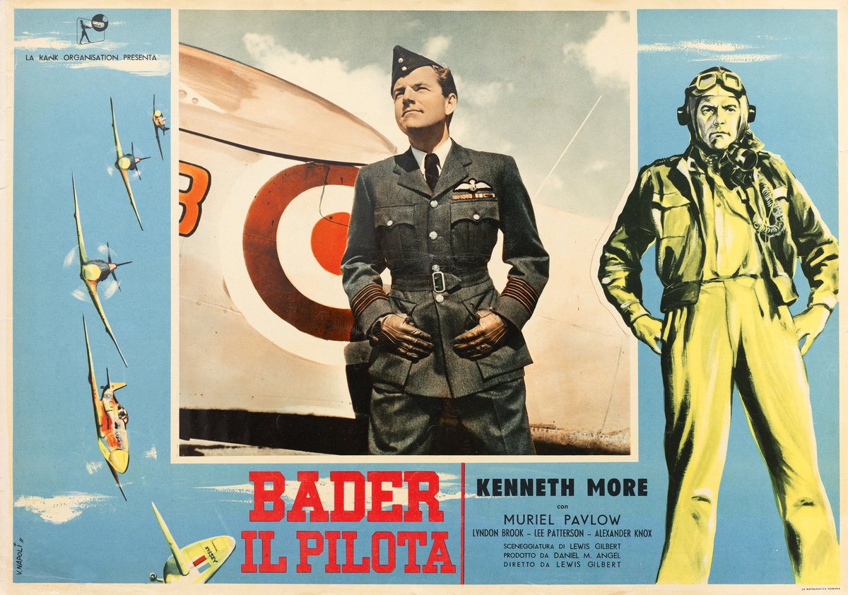Lobby Card 5 for the film Reach for the Sky (1956), painted by V. Napoli