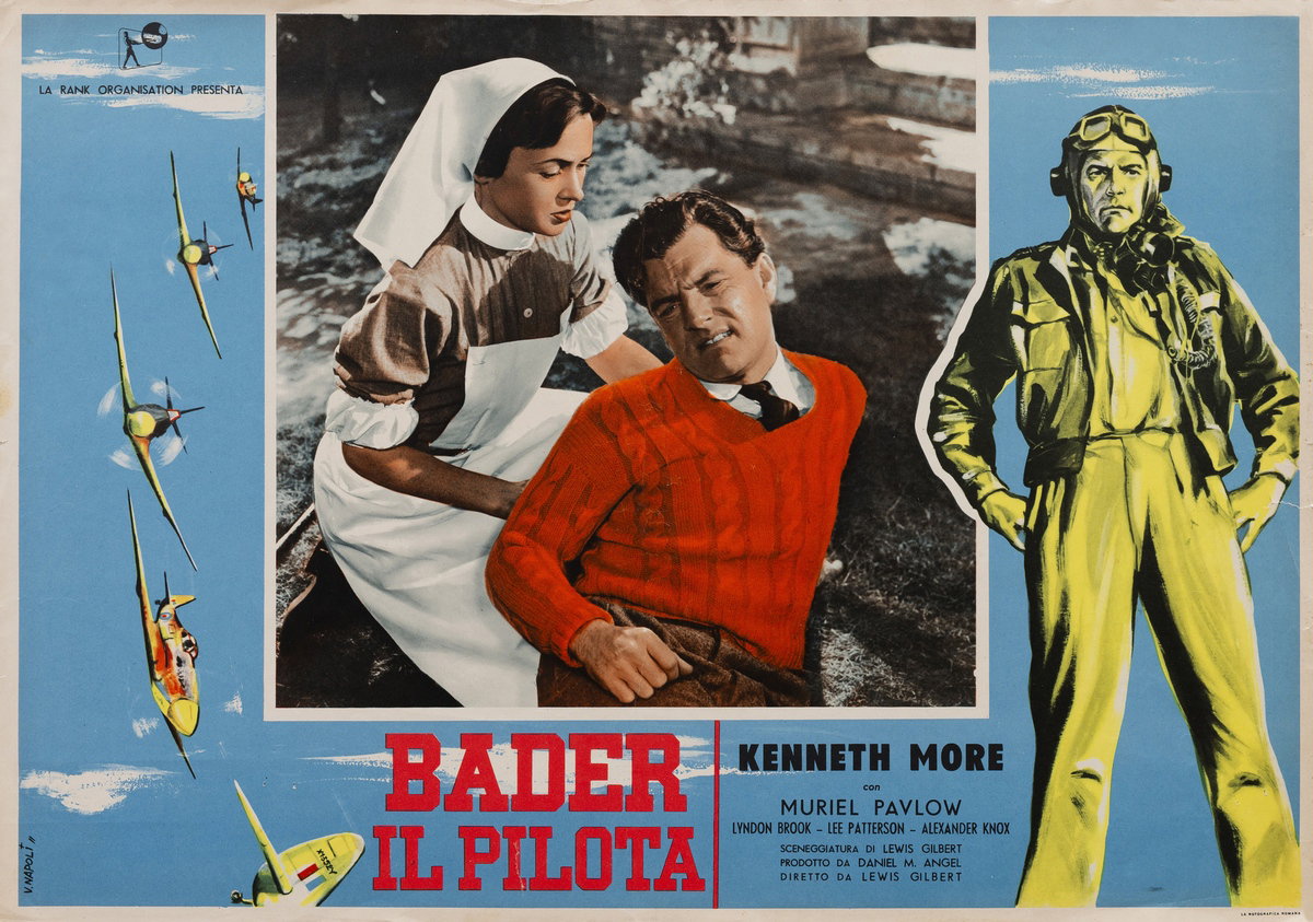 Lobby Card 7 for the film Reach for the Sky (1956), painted by V. Napoli