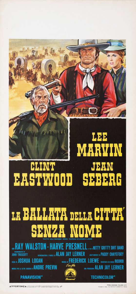 Locandina 2 for the film Paint Your Wagon (1969), painted by Marcello Colizzi