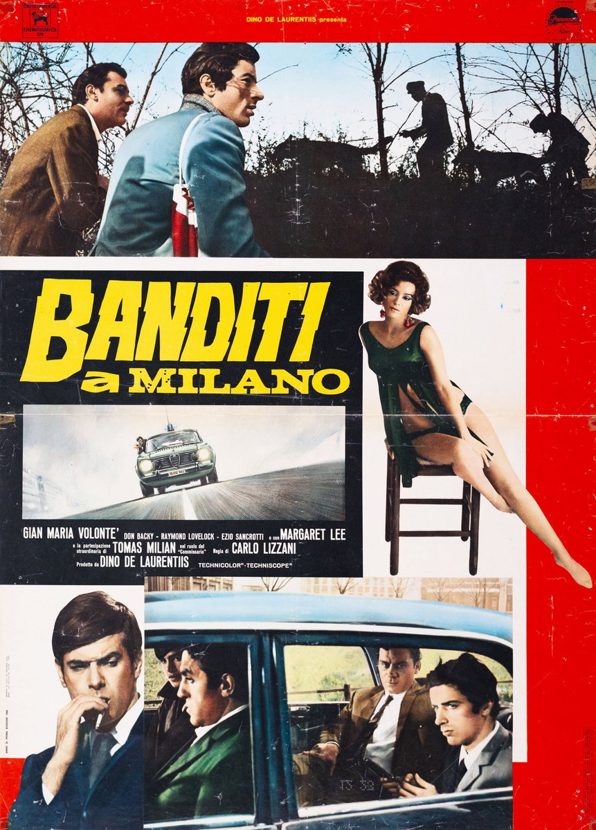 Manifesto 3 per il film Banditi a Milano (1968), dipinto da Renato Casaro (Renè)