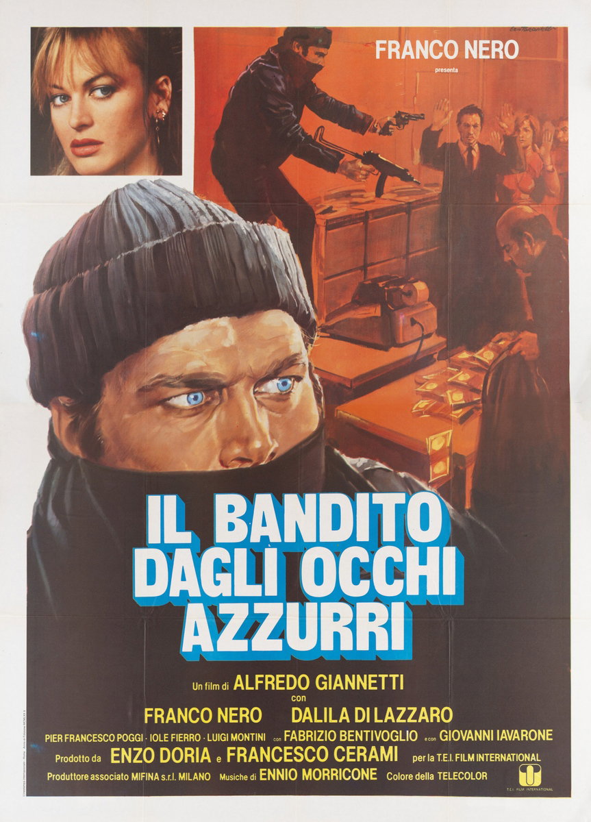 Manifesto 2 per il film Il bandito dagli occhi azzurri (1980), dipinto da Ezio Tarantelli