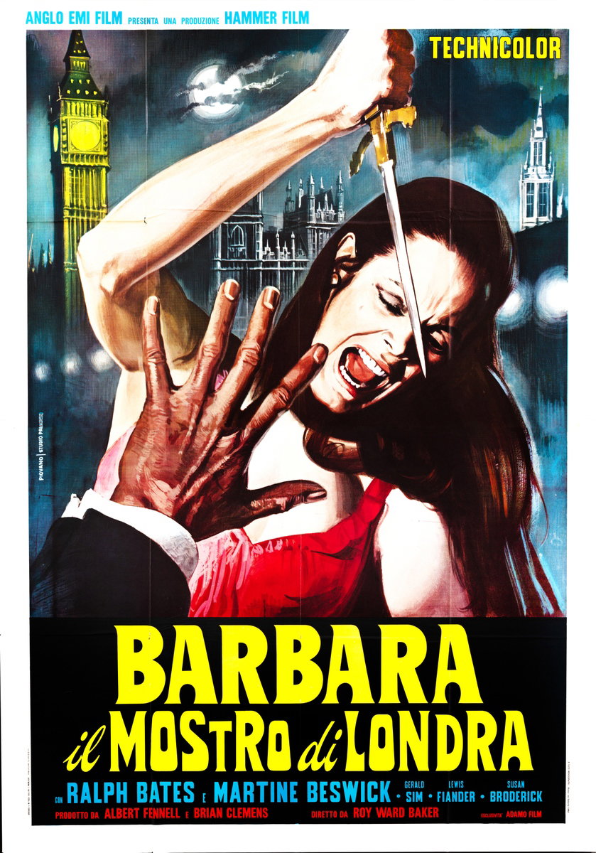 Poster 2 for the film Dr. Jekyll & Sister Hyde (1971), painted by Mario Piovano