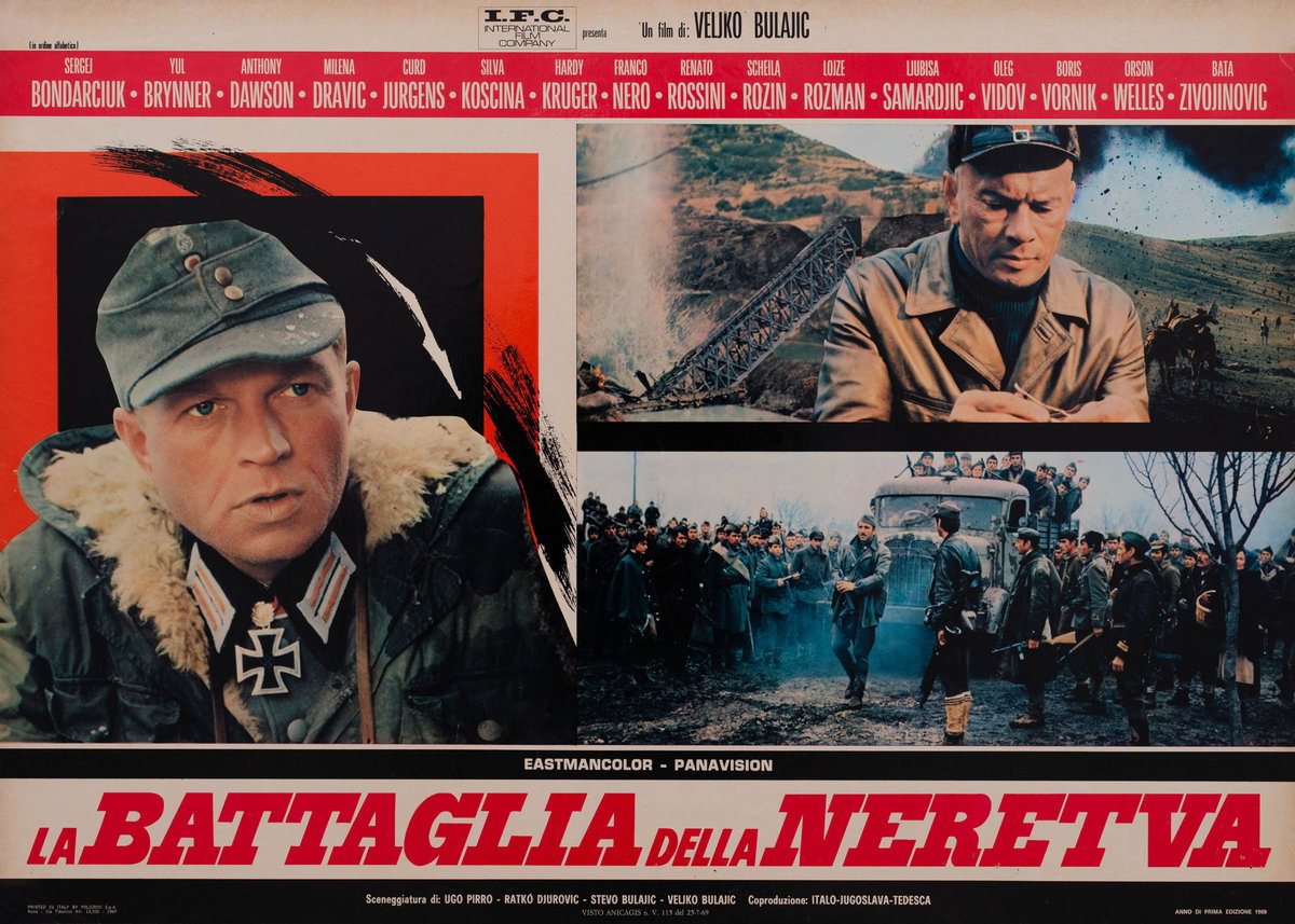 Fotobusta 3 per il film La battaglia della Neretva (1969)