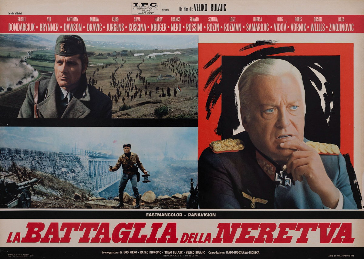 Fotobusta 2 per il film La battaglia della Neretva (1969)