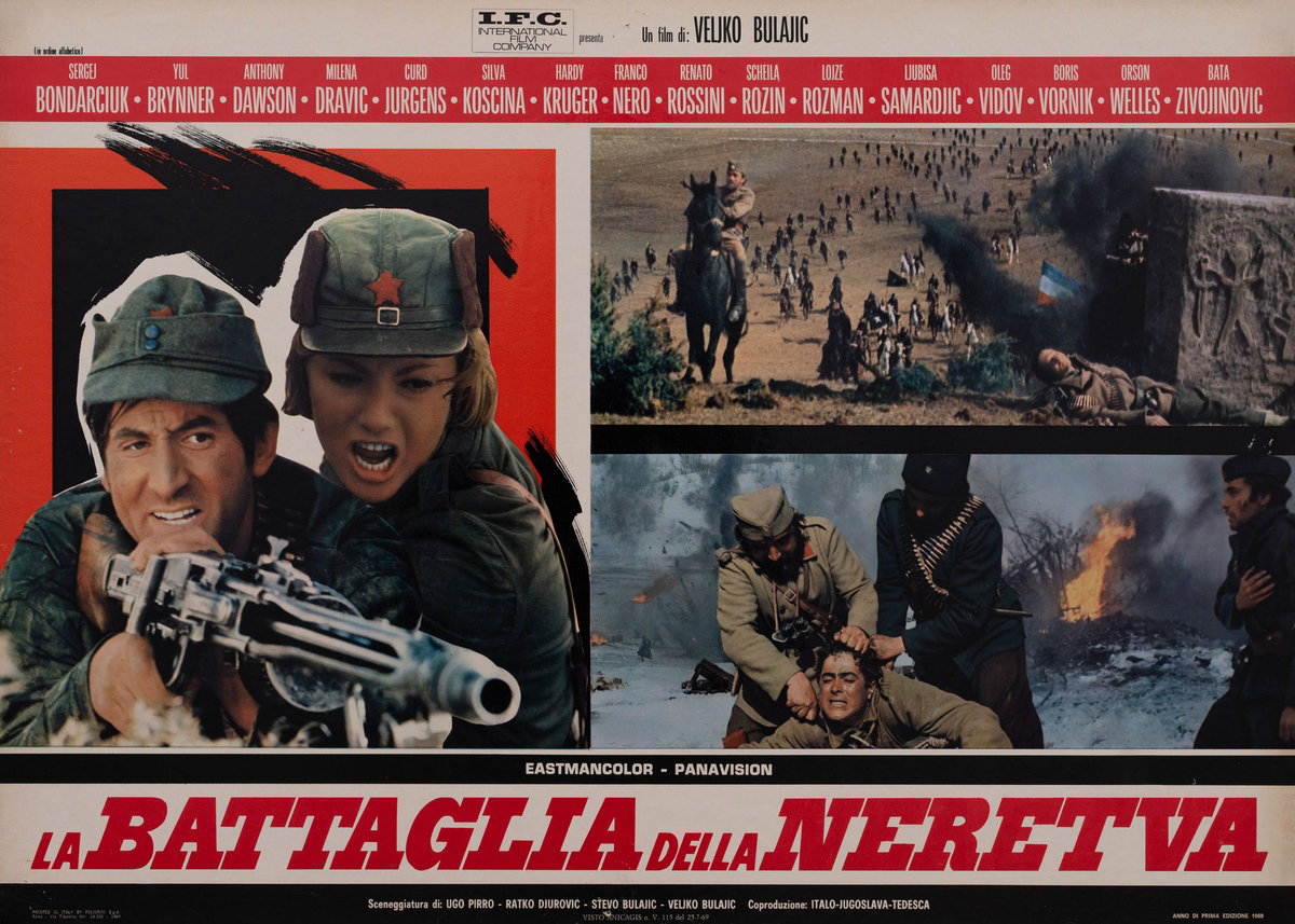 Fotobusta 4 per il film La battaglia della Neretva (1969)