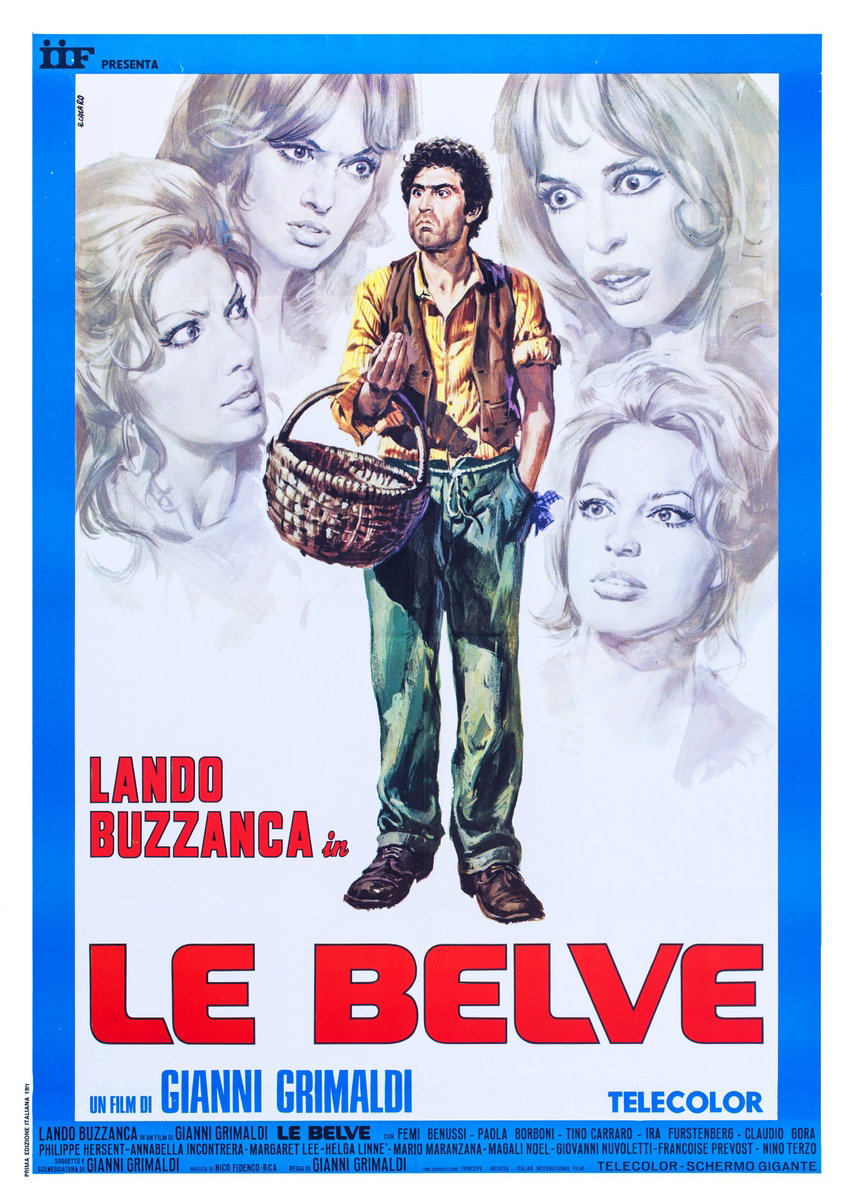 Poster 2 for the film The Beasts (1971), painted by Renato Casaro (Renè)