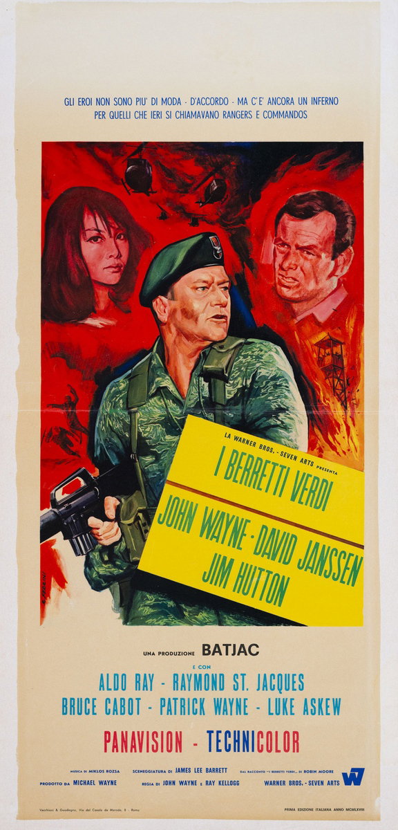 Locandina 2 for the film The Green Berets (1968), painted by Renato Ferrini