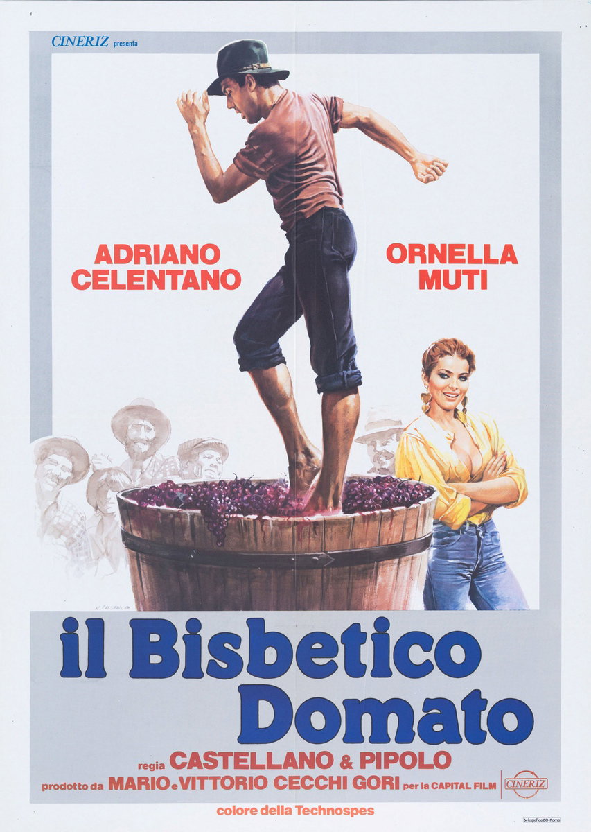 Manifesto 3 per il film Il bisbetico domato (1980), dipinto da Renato Casaro (Renè)