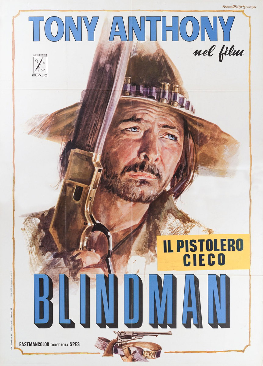 Poster 3 for the film Blindman (1971), painted by Rodolfo Gasparri