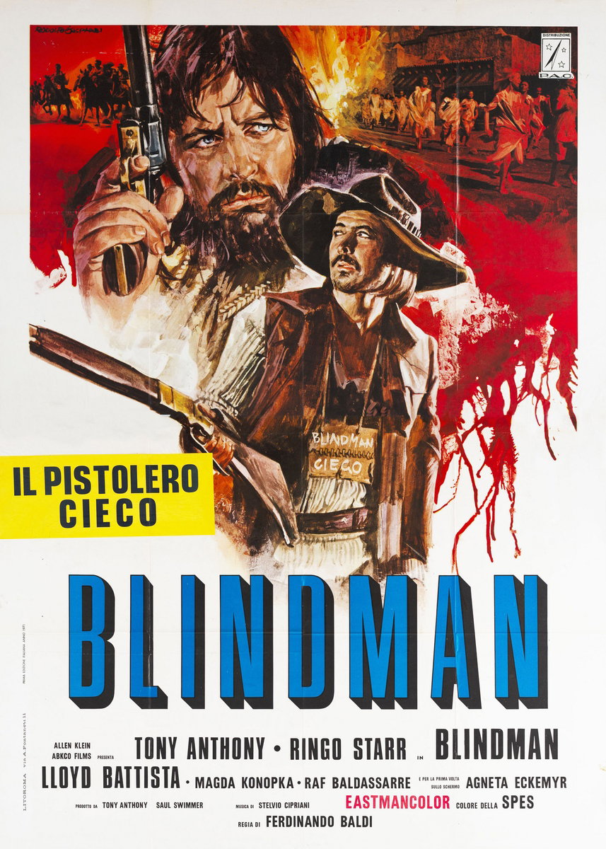 Poster 2 for the film Blindman (1971), painted by Rodolfo Gasparri