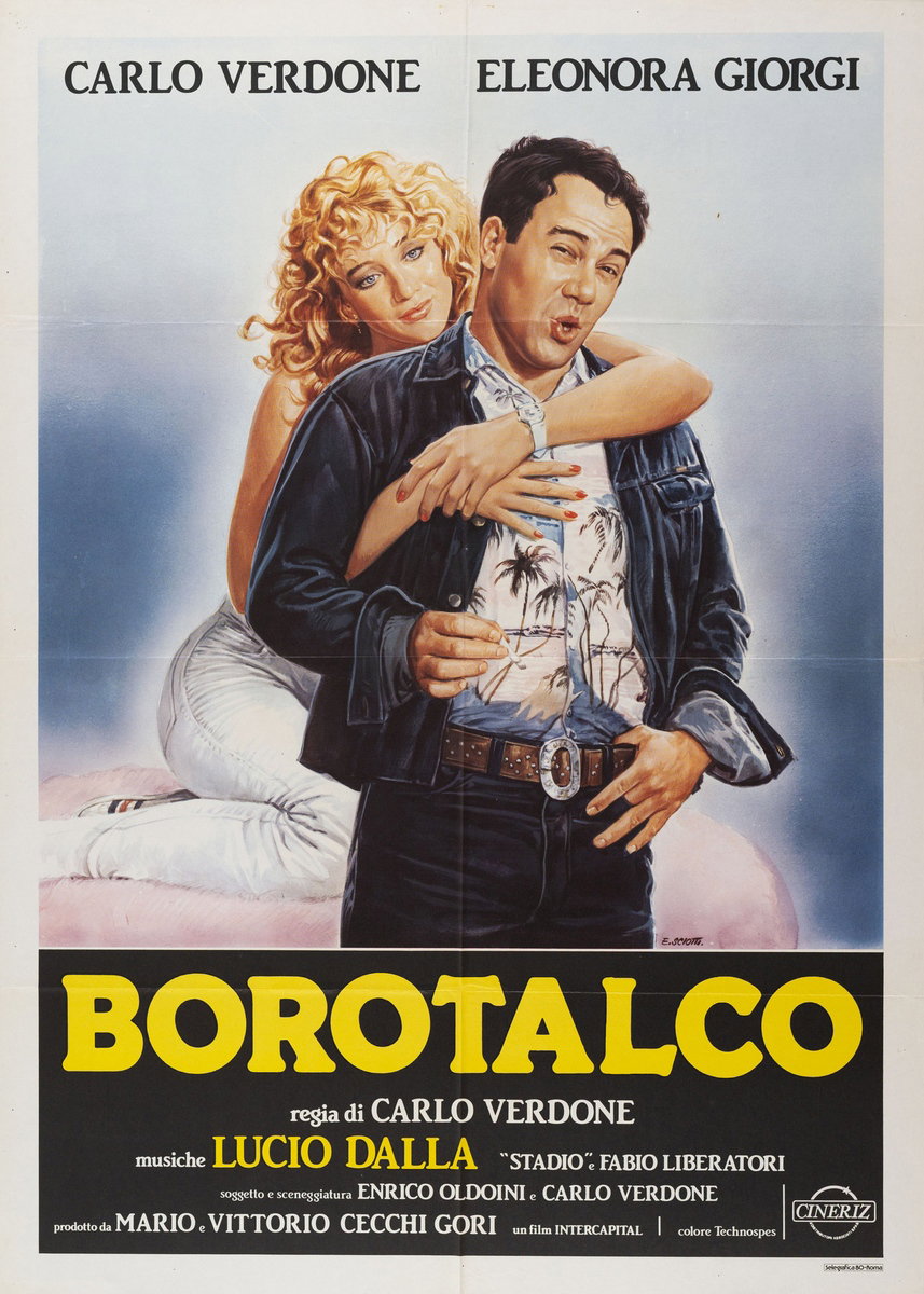 Manifesto 2 per il film Borotalco (1982), dipinto da Enzo Sciotti