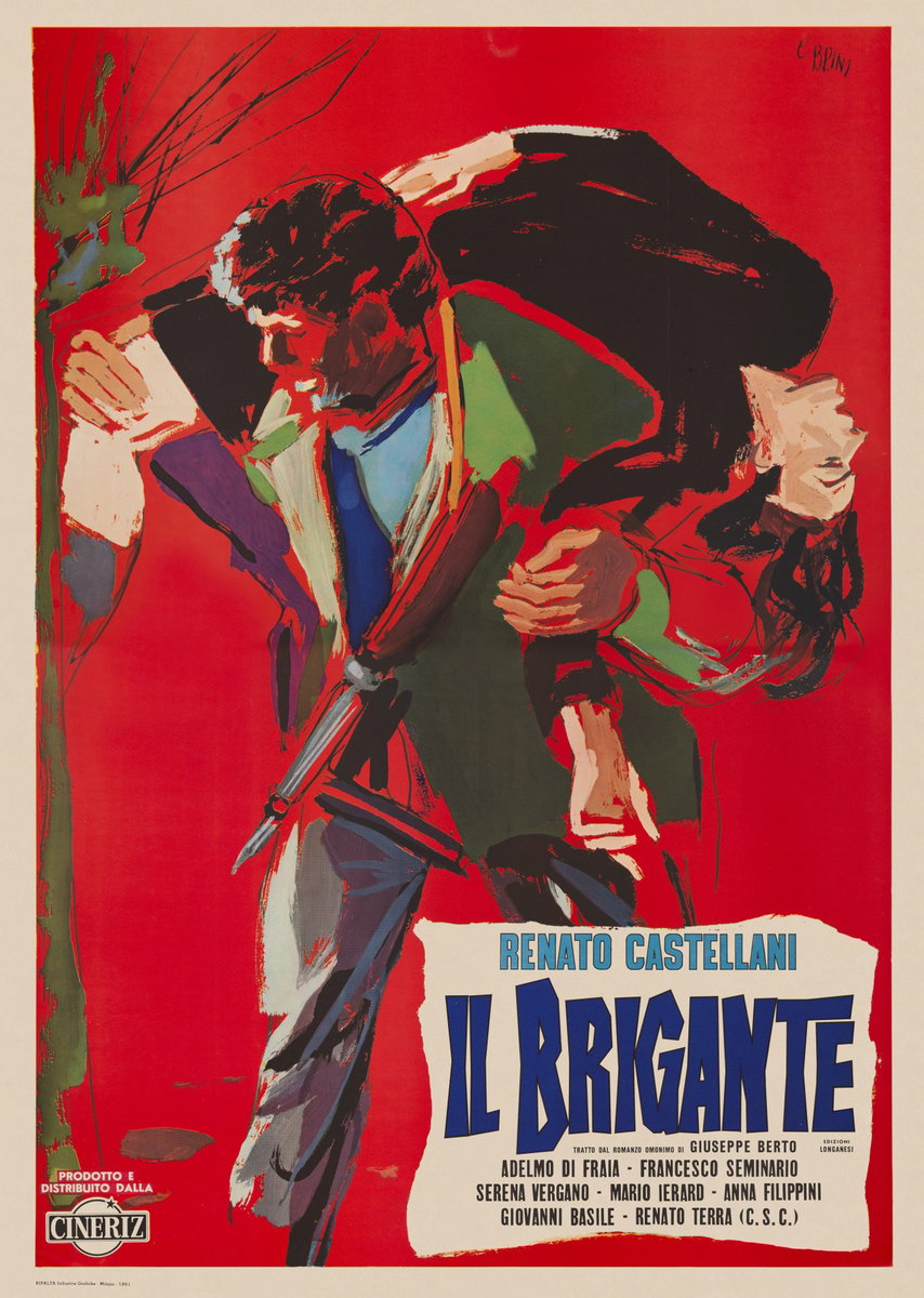 Manifesto 2 per il film Il brigante (1961), dipinto da Ercole Brini