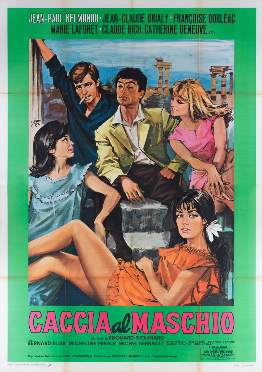 Poster 2 for the film Male Hunt (1964), painted by Arnaldo Putzu