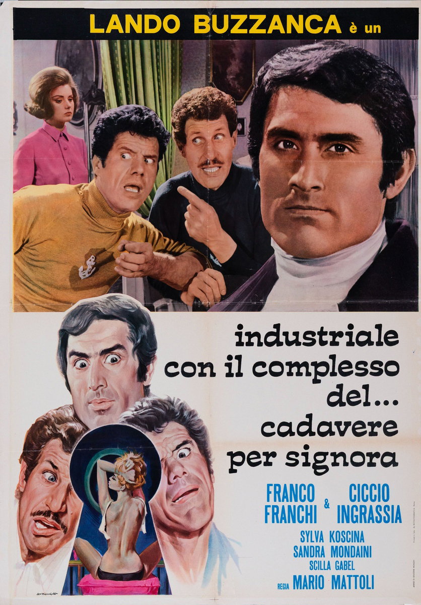 Manifesto 3 per il film Cadavere per signora (1964), dipinto da Ezio Tarantelli